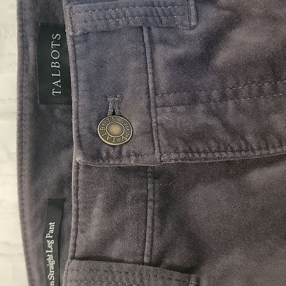 Talbots Gray Velveteen High Rise Pants Size 6 - Picture 6 of 11